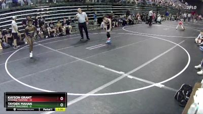 95 lbs Round 1 (6 Team) - Tayden Mahan, Kansas Anacondas vs Kayson Grant, Wyoming Twisters