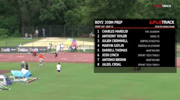 High School Boys' 200m Prep, Heat 12