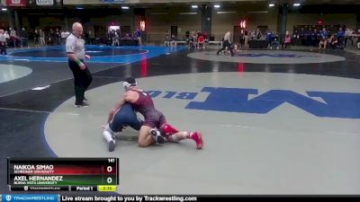 141 lbs Prelim - Axel Hernandez, Buena Vista University vs Naikoa Simao, Schreiner University