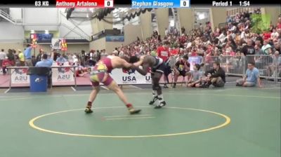 63kg Match Stephen Glasgow (NJ) vs. Anthony Artalona (FL)