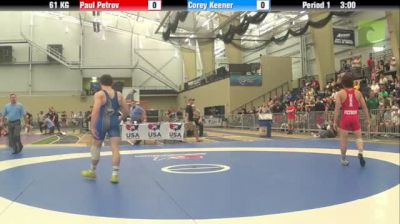 61kg q, Paul Petrov, Bison Legend  vs Corey Keener, Central Michigan