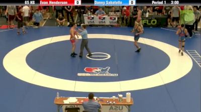 65kg s, Evan Henderson, North Carolina  vs Danny Sabatello, Purdue