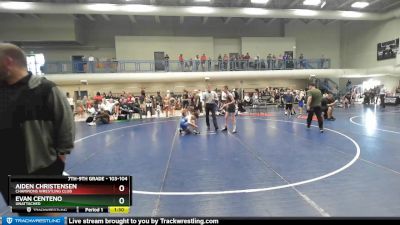 103-104 lbs Round 3 - Evan Centeno, Unattached vs Aiden Christensen, Champions Wrestling Club