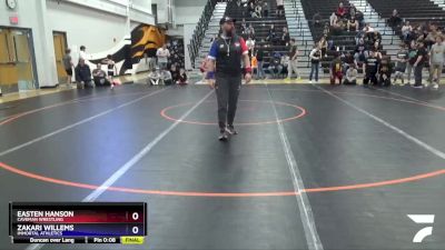 12U-2 lbs Rr1 - Easten Hanson, Caveman Wrestling vs Zakari Willems, Immortal Athletics