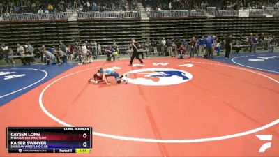 63 lbs Cons. Round 4 - Caysen Long, Riverton USA Wrestling vs Kaiser Swinyer, Sheridan Wrestling Club