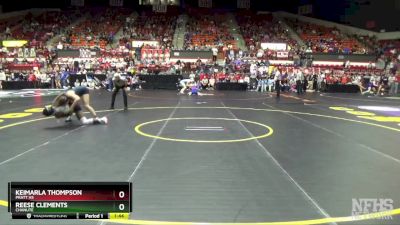 135 lbs Quarterfinal - Reese Clements, Chanute vs Keimarla Thompson, Pratt HS