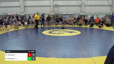 40 lbs Round 7 - Alex Herndon, Lil Rebels vs Wyatt Mazurik, Jacket Wrestling Club