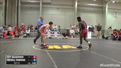 152 f, Joey Baughman, Ohio 1 vs Trevell Timmons, Illinois