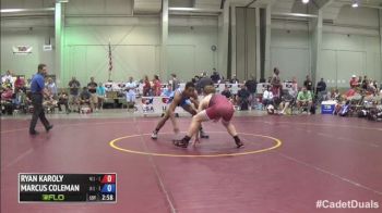 160 5th, Marcus Coleman, Iowa 1 vs Ryan Karoly, New Jersey 1