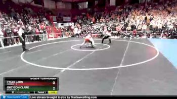 138 lbs D1/d2/d3 Finals (sat 3:00 P.m.) - Greyson Clark, Kaukauna vs Tyler Jahn, Holmen