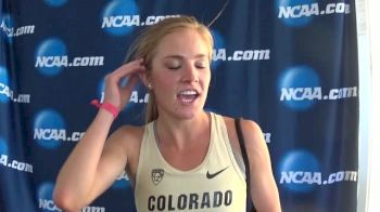 Sara Sutherland after 3rd-place finish in 1500m