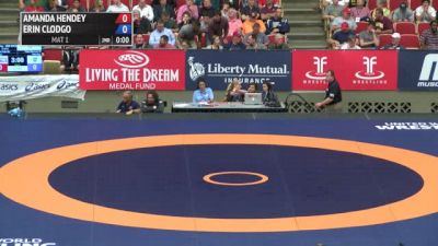 63kg Finals Amanda Hendey (Titan Mercury Wrestling Club) vs. Erin Clodgo (Sunkist Kids Wrestling Club)