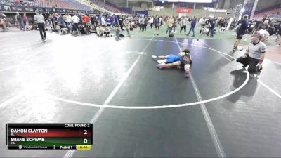 126 lbs Cons. Round 2 - Shane Schwab, MN vs Damon Clayton, AL