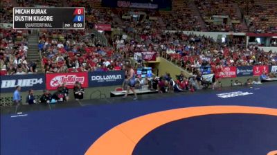 97kg Quarter-finals Micah Burak (Titan Mercury Wrestling Club) vs. Dustin Kilgore (Sunkist Kids Wrestling Club)