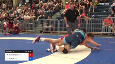 79 kg Round Of 16 - Anthony Mantanona, OklahomaRTC vs Cole Walter, Lehigh Valley Wrestling Club