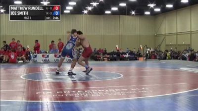 160lbs Match Joe Smith (Oklahoma) vs. Matthew Rundell (Illinois)