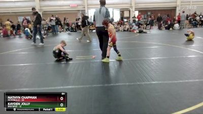 64 lbs Round 2 (6 Team) - Nathyn Chapman, MI Pitbulls vs Kayden Jolly, Bad Bass