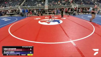 40 lbs 1st Place Match - Cole Schaefer, Green River Grapplers Wrestling vs Elijah Ojeda, Gladiator Wrestling Academy