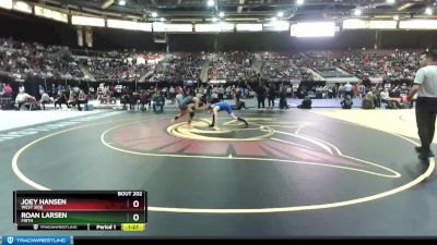 2A 132 lbs Quarterfinal - Roan Larsen, Firth vs Joey Hansen, West Side