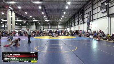 70 lbs Round 3 (4 Team) - Niko Johnson, CAPITAL CITY WRESTLING CLUB vs Lachlan McLeod, HANOVER HAWKEYE