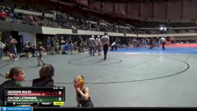 44 lbs Cons. Round 2 - Jackson Bales, Poquoson Athletic Association vs Colton Letennier, Williamsburg Wrestling Clib