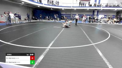 125 lbs Round Of 32 - Benny Herrera, Sacred Heart University vs Dayton Delviscio, Naval Academy