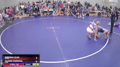 120 lbs Semifinal - Jeremiah Oliva, Crater vs Madden Sandoval, COWA