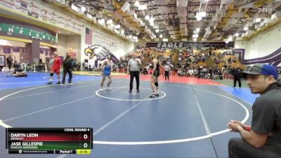 150 Boys Cons. Round 4 - Jase Gillespie, Rancho Bernardo vs Daryn Leon, Brawley