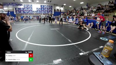 119 lbs Consi Of 4 - Harrison Daily, Smith Wrestling Academy vs Gavin Harkrider, Midwest City Bombers Youth Wrestling Club