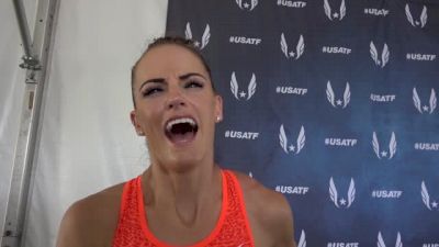 Emotional Georganne Moline after falling in 400H final