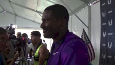 David Oliver after winning 110 hurdle title at USATF Championships