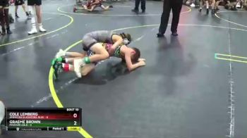 72 lbs Round 4 (6 Team) - Cole Lemberg, American Gladiators-Blue vs Graeme Brown, Missouri Gold