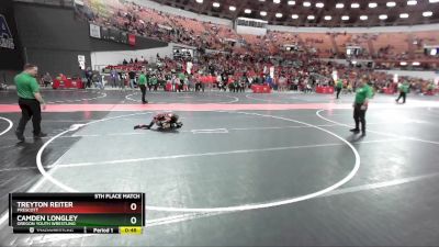 57 lbs 5th Place Match - Camden Longley, Oregon Youth Wrestling vs Treyton Reiter, Prescott