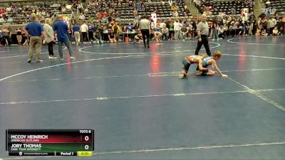 50 lbs Quarterfinal - McCoy Heinrich, American Outlaws vs Jory Thomas, CIWC Team Intensity