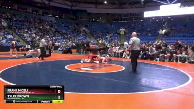 150 lbs Semis & 1st Wrestleback (8 Team) - Frank Miceli, Chicago (Brother Rice) vs Tyler Brown, Washington