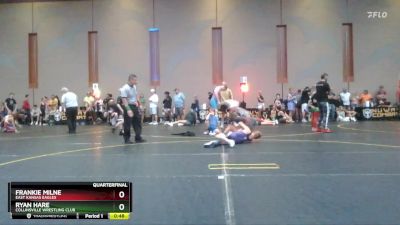 112 lbs Quarterfinal - Frankie Milne, East Kansas Eagles vs Ryan Hare, Collinsville Wrestling Club