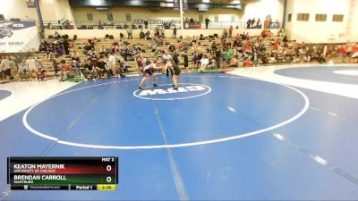 141 lbs Quarterfinal - Brendan Carroll, Wartburg vs Keaton Mayernik, University Of Chicago