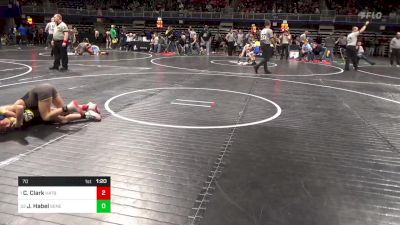 70 lbs Round Of 32 - Connor Clark, Hatboro Horsham vs Jackson Habel, Seneca Valley