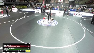 45 lbs Semifinal - Lea Davis, NexGen Regional Training Center vs Alijah Moreno, California