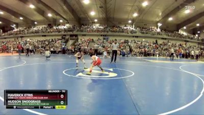 70 lbs Champ. Round 2 - Maverick Etris, Webb City Youth Wrestling Club-AAA vs Hudson Snodgrass, Higginsville Youth Wrestling Club-AA