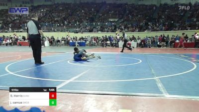 101 lbs Round Of 64 - Stevon Harris, Duncan Middle School vs Jayden Camua, Southmoore SaberCats Wrestling