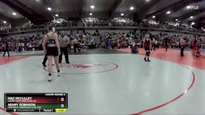 110 lbs Champ. Round 2 - Mac McCulley, Lamar Tiger Wrestling-AA vs Henry Robinson, Centralia Wrestling Club-AAA