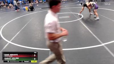 150 lbs Round 5 - Marley Holzer, Lincoln Southeast vs Dane Arrants, Grand Island