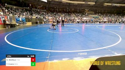 47 lbs Quarterfinal - Oakley Waitkus, Team Tulsa Wrestling Club vs Tyanna Evans, Orchard South WC