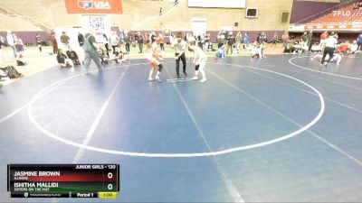 120 lbs Cons. Round 3 - Jasmine Brown, Illinois vs Ishitha Mallidi, Sisters On The Mat