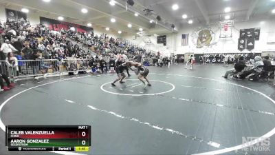 113 lbs Quarterfinal - Caleb Valenzuella, Chino vs Aaron Gonzalez, Segerstrom