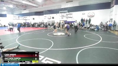 215 lbs Champ. Round 1 - Cash Weeks, Middleton vs Matthew Garcia, Columbia (Burbank)