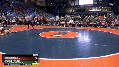 138 lbs Quarterfinals (8 Team) - Aruelio Munoz, Joliet (Catholic Academy) vs Evan Stanley, Chicago (Mt. Carmel)