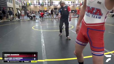 132 lbs Cons. Round 2 - Derek Shannon, Iowa vs Brayden Scheffers, Sebolt Wrestling Academy