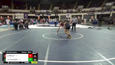 132 Elite Varsity Cons. Round 4 - Carter Campbell, Athens vs Jordan Weltzin, Thompson